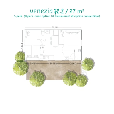 Mobile home Venézia - 2 bedrooms with terrace — 8