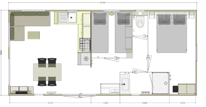 Mobil-Home Lugano Avec Terrasse 2 Chambres