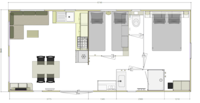 Mobile home Lugano with terrace - 2 bedrooms — 3