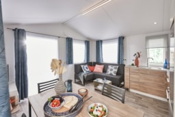 Location - Mobil-Home Lugano Avec Terrasse 2 Chambres - Camping La Ferme du Bord de Mer