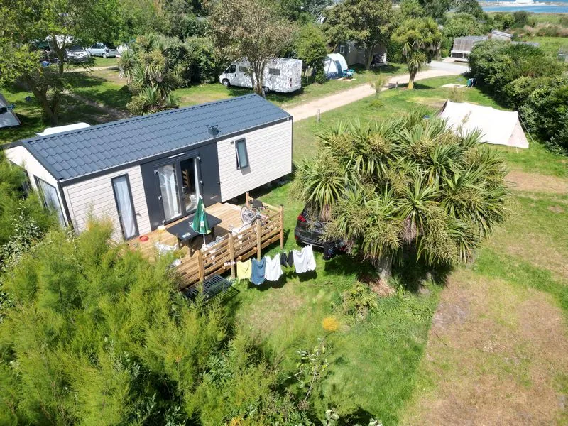 Location - Mobil-Home Lugano Avec Terrasse 2 Chambres - Camping La Ferme du Bord de Mer
