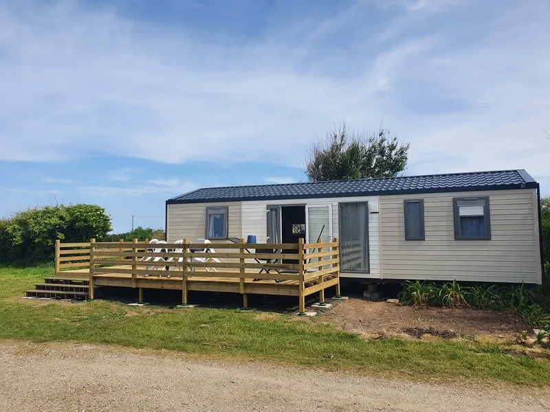 Mobil-Home Natura 3 Chambres 2Sdb Tv+Lv Avec Terrasse Xxl, Vue Mer