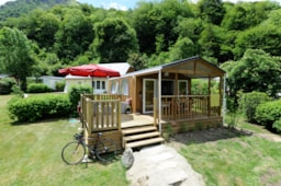 Accommodation - Mobile-Home Confort 23M² - 1 Bedroom - Half-Covered Terrace 18M² + Bbq + Sheets + Towels - Flower Camping PYRENEES NATURA