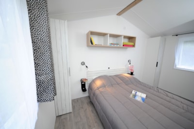 Mobile-home Confort 23m² - 1 bedroom - Half-covered terrace 18m² + BBQ + SHEETS + TOWELS