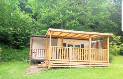 Mobile-home Confort COSY 23m² - 2 bedrooms - Half-covered terrace 17m² + BBQ - D/M