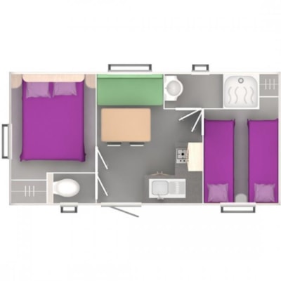 Mobile-home 2 bedrooms Lot et Garonne