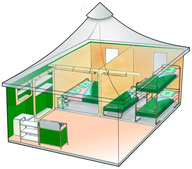 Tente Trappeur 2 Chambres (Sans Sanitaire)