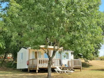 Mietunterkunft - Mobilheim 2 Schlafzimmer Dordogne Panoramablick - Camping Nature Le Valenty
