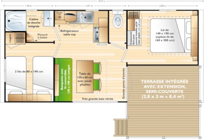 Mobile home Comfort - 2 Rooms
