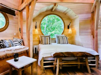 Mietunterkunft - Cabane & Spa Le Mckinley - Camping La Forêt
