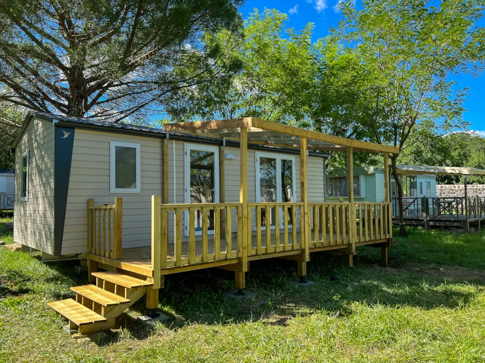 Location - Nouveau Mobil Home - 2 Chambres Avec Climatisation Nesasio - Camping Le Bardou