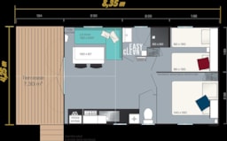 Location - Mobilhome Panoramique 5 Pers - Camping INTERNATIONAL