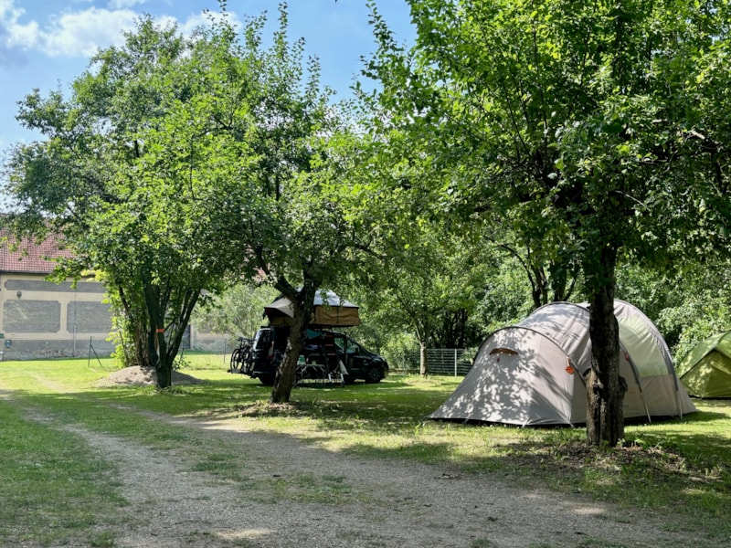 Standplaats kleine (auto + kleine tent/van tot 6 m)