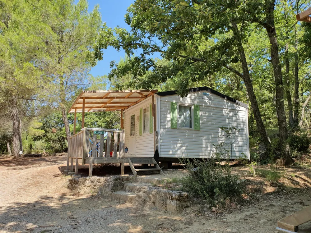 Mietunterkunft - Mobil-Home Cigales Et Oliviers - Camping Le Moulin à Vent