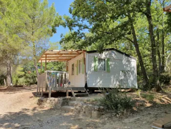 Mietunterkunft - Mobil-Home Cigales Et Oliviers - Camping Le Moulin à Vent