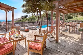 Mietunterkunft - Lodge Méditérranée Mit Panorama-Meerblick - Camping Au Paradis des Campeurs