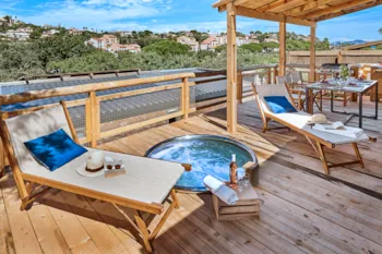 Mietunterkunft - Lodge Spa 2 Zimmer - Camping Au Paradis des Campeurs