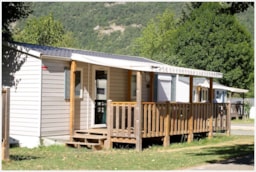 Accommodation - Mobil Home Antarrouyes - Camping LE HOUNTA