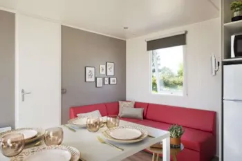 Mietunterkunft - Mobilheim 3 Schlafzimmer Marmotte Tv Lv Halbüberdachte Terrasse - Sites et Paysages Pyrénévasion