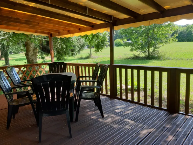 Mobile Home Family Confort Plus 3 Chambres + 1 Mezzanine + 2 Salles De Bain+Terrasse Couverte 18M2