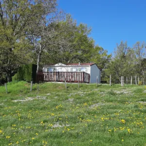 Locatif - Stacaravan met 2 slaapkamers "Soleil Levant" met sanitair - Camping Le Soleillant