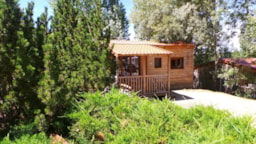 Location - Chalet Confort 35M² 2 Chambres - Climatisation + Tv + Terrasse Couverte - Flower Camping Du Lac De Thésauque