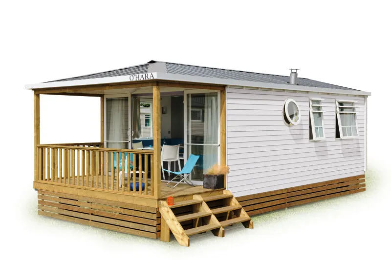 Mobil-Home Confort 33M² 2 Chambres + Climatisation + Tv + Lv + Terrasse Couverte – Arrivée Dimanche