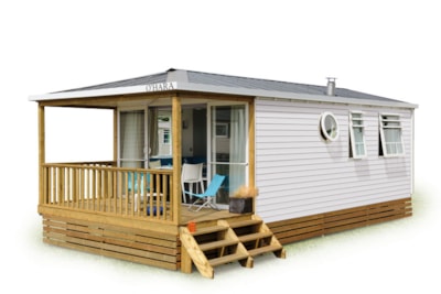 Mobile-home Confort 33m² 2 bedrooms + air-conditioning + TV + Dishwasher + sheltered terrace