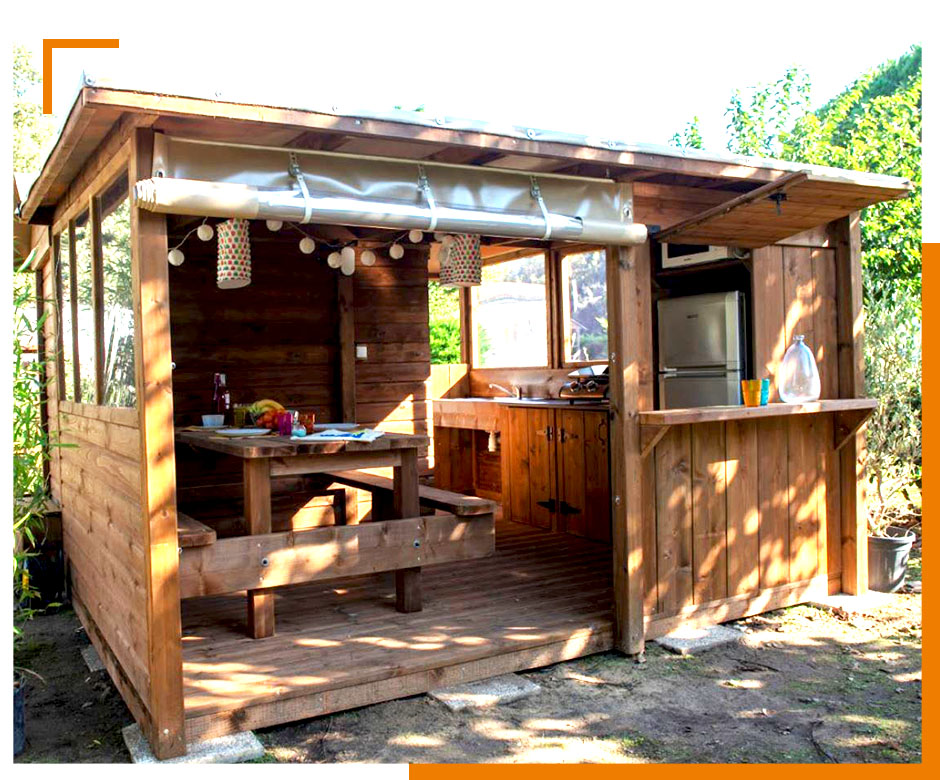 Emplacement - Forfait Freecamp Guinguette (Avec Coin Cuisine Et Sanitaires Privés + Terrasse Couverte) - Camping du Lac de la Thésauque