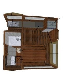 Freecamp Guinguette Package (with kitchenette and private bathroom + covered terrace)