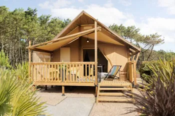 Mietunterkunft - Wood Lodge 26M² 2 Schlafzimmer + Terrasse (Mit Sanitäranlagen) - Flower Camping Du Lac De Thésauque