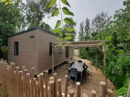 Accommodation - Mobile-Home Confort 35M² - 3 Bedrooms + Terrace + Tv + Air-Conditioning - Flower Camping Du Lac De Thésauque