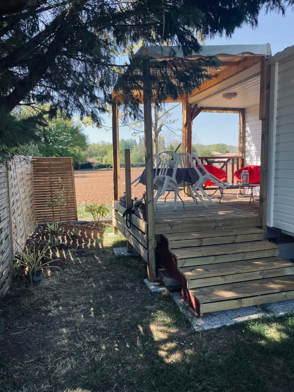 Huuraccommodatie(s) - Mobilhome Klimatisering Geïntegreerd Terras - Camping Les Catalpas