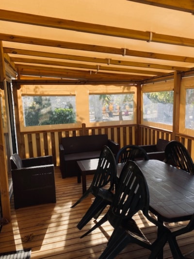 H 07 Mobilhome with air conditioning - 2 bedrooms - Large terrace