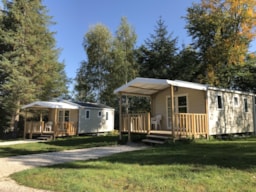 Location - Mobilhome Lodge Sapin Bleu 2 Adultes/2 Enfants - Camping Porte des Vosges