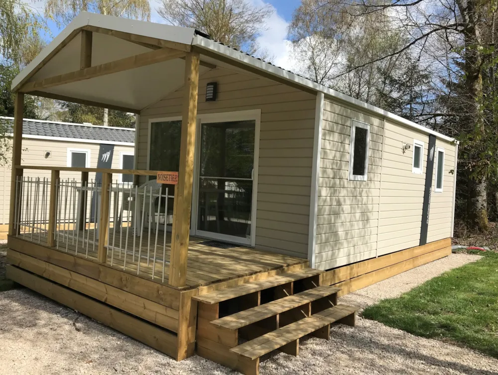 Mietunterkunft - Mobilheim Lodge Cerisier Klimatisiert - Camping Porte des Vosges