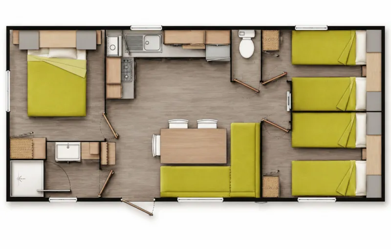 Mobil-Home O'hara 834 - 3 Chambres