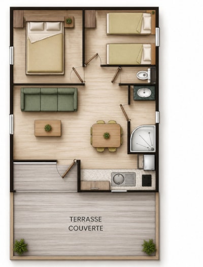 Chalet CRL - 2 bedrooms — 2