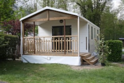 Mietunterkunft - Mobilheim 2 Schlafzimmer + Überdachte Terrasse - Panama - Camping LE PYRENEEN