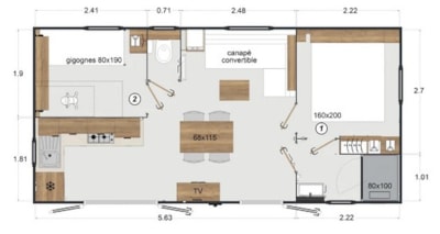 Mobile home - 2 bedrooms STANDING