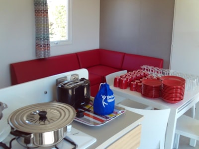 Mobil-home Luxe - 40 m² - 3 bedrooms- 2 toilets / 2 bathrooms - Air conditioning / Dishwasher