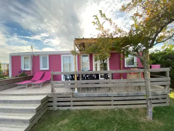 Mietunterkunft - Mobilheim Luxe 40 M² 3 Schlafzimmer / 2 Badezimmer - Klimaanlage - Camping Mas Llinas