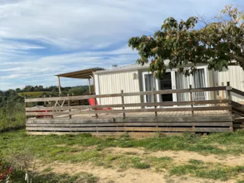 Mietunterkunft - Mobilheim Komfort 32M² - Klimaanlage - Camping Mas Llinas