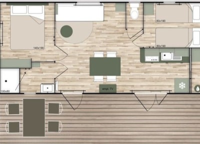 Terracotta Superior Mobile Home – 2 Bedrooms