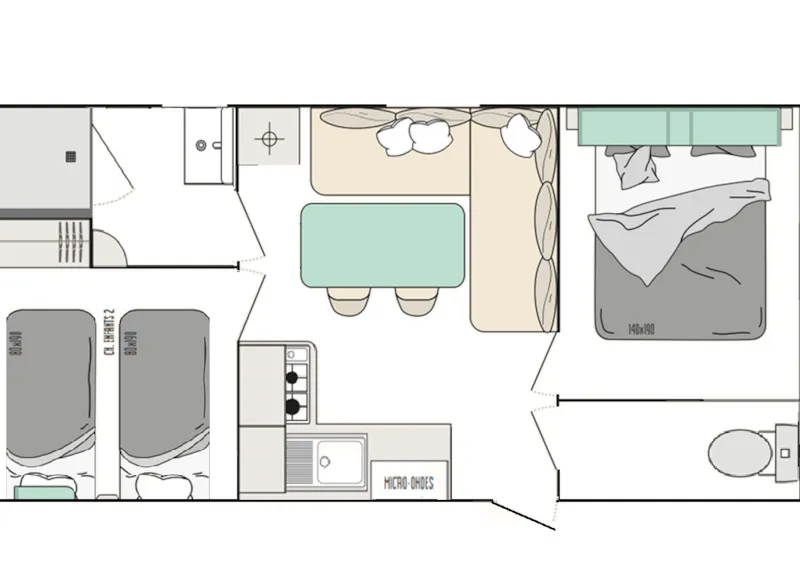 Mobil Home Confort 2 Chambres