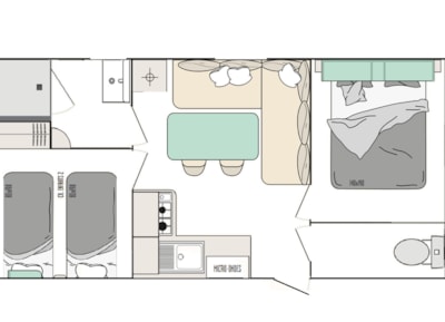Comfort 2-Bedroom Mobile Home