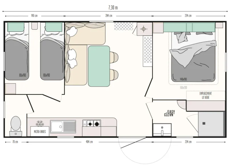 Mobil Home Confort 2 Chambres