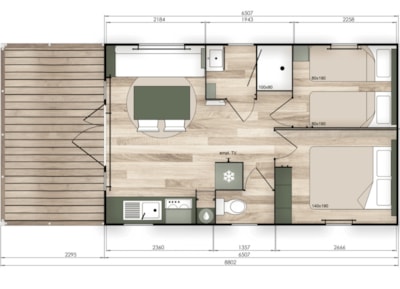 Panoramic Luxury Mobile Home – 2 Bedrooms