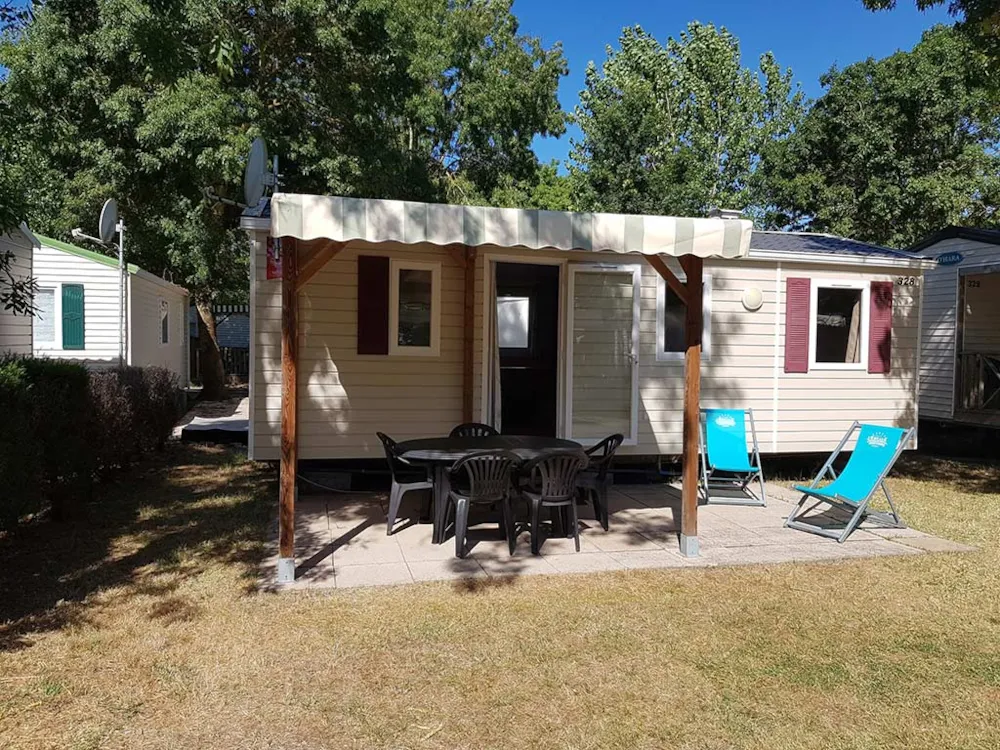 Location - Mobil-Home Standard 3 Chambres + Terrasse (Coté Terre) - Flower Camping l'Escale du Perthuis