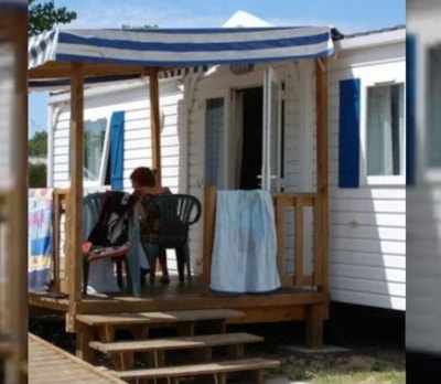 Mobil-home Confort 26m² 2 bedrooms + Half-covered terrace PRM (beach side)
